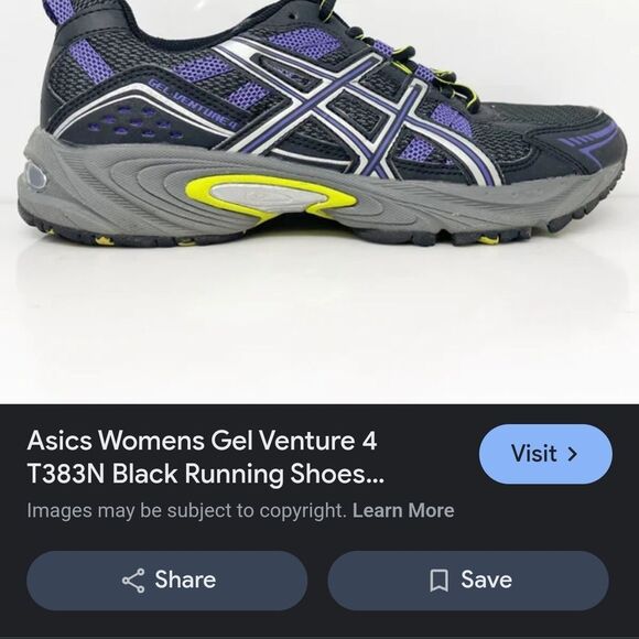 Asics Black and Purple Sneakers with Rugged Tread - Picture 1 of 6